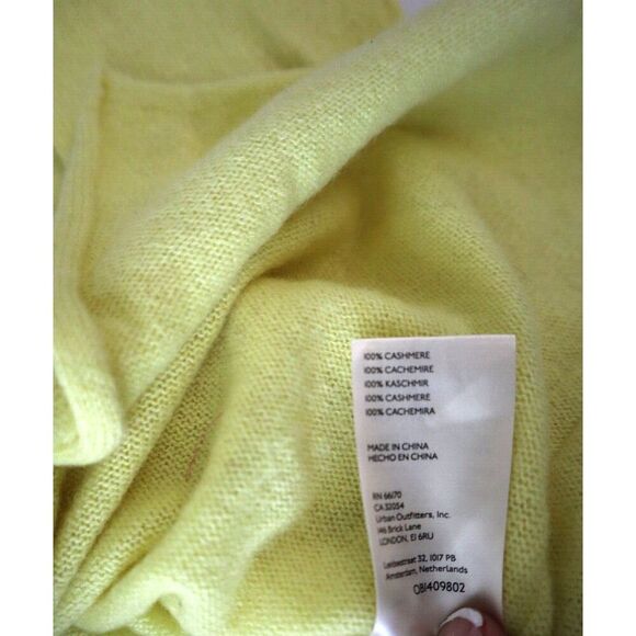 Free People OB1409802 Women's Sz XS Yellow Paloma Cashmere Cardigan Sweater - Picture 4 of 6